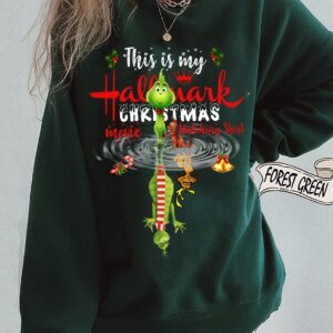 Funny Grinch Shirt This Is My Christmas Movie Watching Sweatshirt