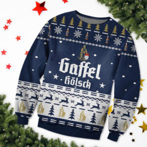 Gaffel Kolsch Beer Old Navy Ugly Christmas Sweater