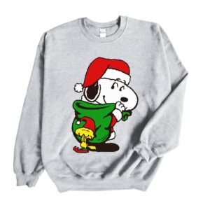 Gifts from Santa Snoopy Christmas Hoodie Sweatshirt Tee