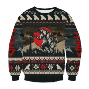 Godzilla Movie Ugly Christmas Sweater