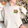 Grinch Embroidered Sweatshirt Merry Christmas With Custom Name