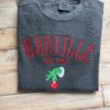 Grinch Face Embroidered Christmas Sweatshirt