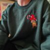 Mickey Gingerbread Man Embroidered Sweatshirt