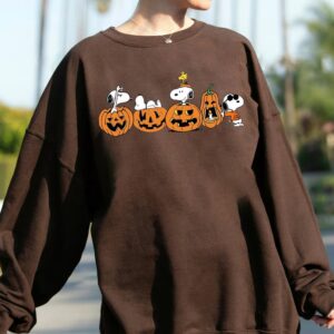 Taking Shape with Pumpkins Snoopy Halloween Thanksgiving Sweatshirt