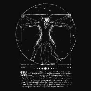 Vitruvian Wolfman Horror Halloween Shirt