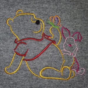 Embroidered Sweatshirt Inspired By Winnie The Pooh And Piglet