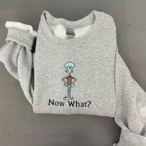 Vintage Embroidered Sweatshirt Squidward Gift for Cartoon Lover