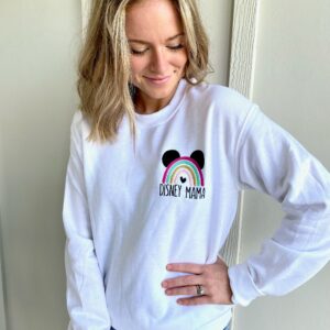 Mama Embroidered Sweatshirt Matching Mickey Disney Mama