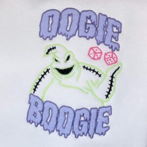 Vintage Embroidered Sweatshirt Inspired Oogie Boogie