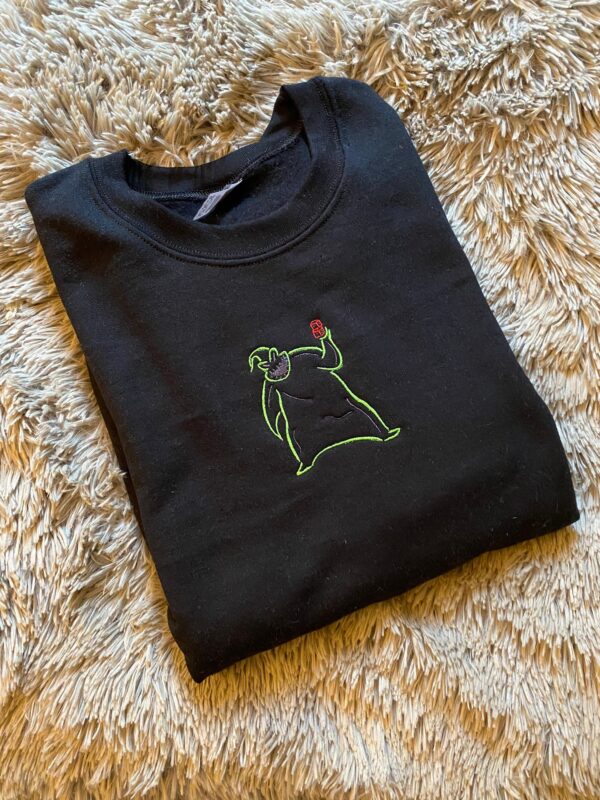 Vintage Embroidered Sweatshirt Inspired Oogie Boogie