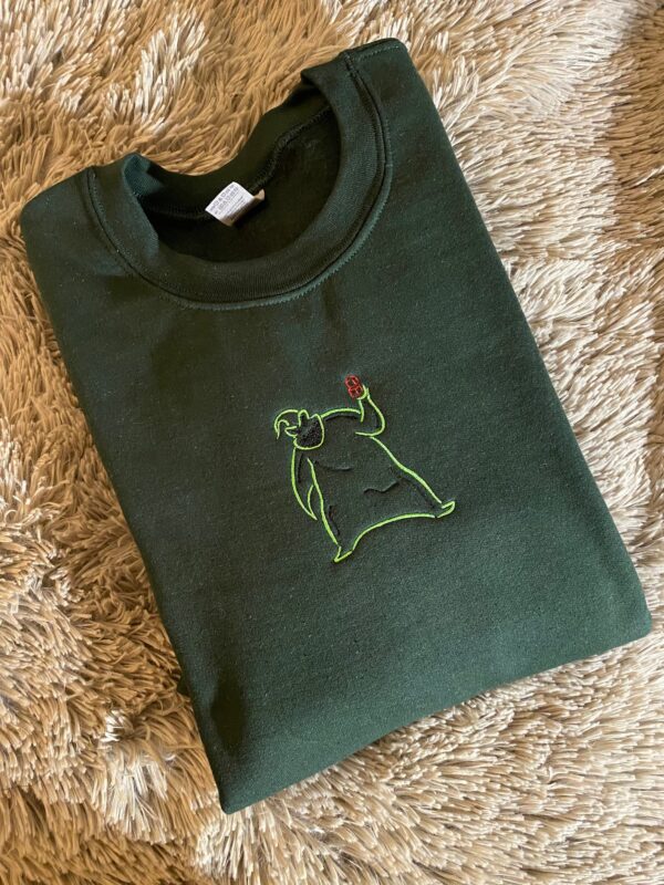 Vintage Embroidered Sweatshirt Inspired Oogie Boogie