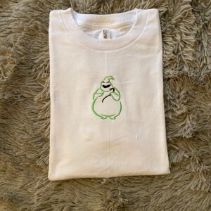 Vintage Embroidered Sweatshirt Inspired Oogie Boogie Nightmare Before Christmas