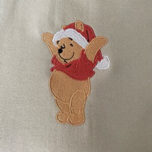 Christmas Winnie The Pooh Embroidered Sweatshirt