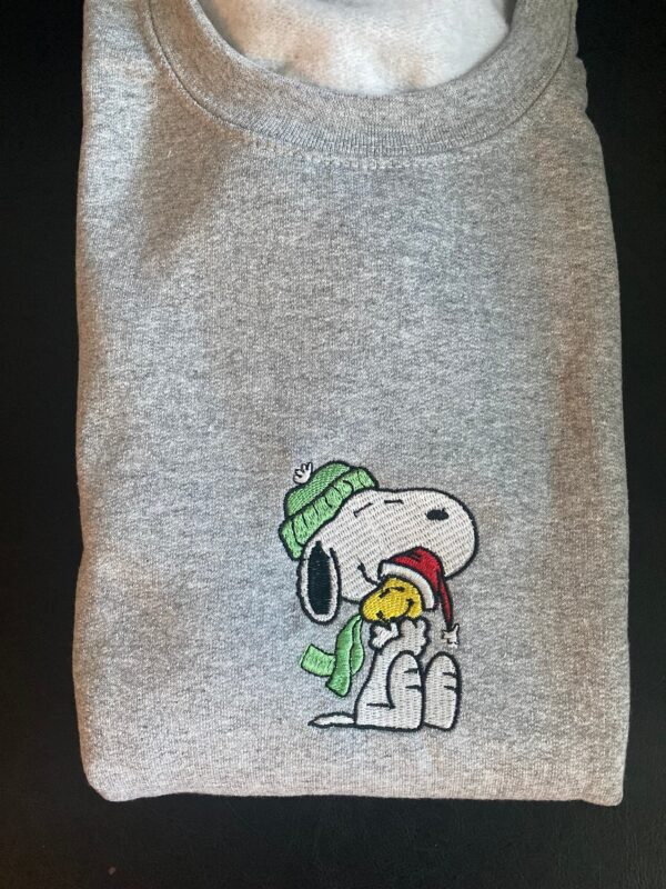 Christmas Snoopy Embroidered Sweatshirt