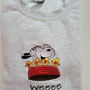 Cute Snoopy Embroidered Sweatshirt