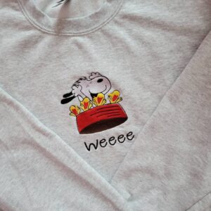 Cute Snoopy Embroidered Sweatshirt