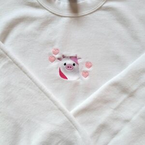 Vintage Embroidered Sweatshirt Inspired Squishmallow Cow