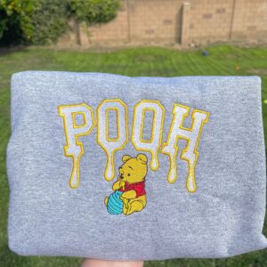 Winnie The Pooh Inspired Embroidered Sweatshirt Hoodie