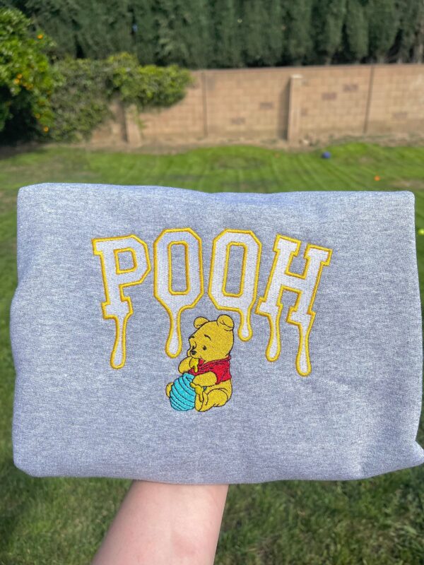 Winnie The Pooh Inspired Embroidered Sweatshirt Hoodie