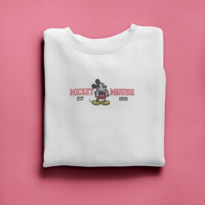 Disney Embroidered Sweatshirt Inspired Mickey Est 1928