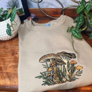 Fungi Foliage Embroidered Sweatshirt