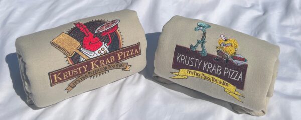 Vintage Embroidered Sweatshirt Krusty Krab Pizza Gift For Patrick Star Lover