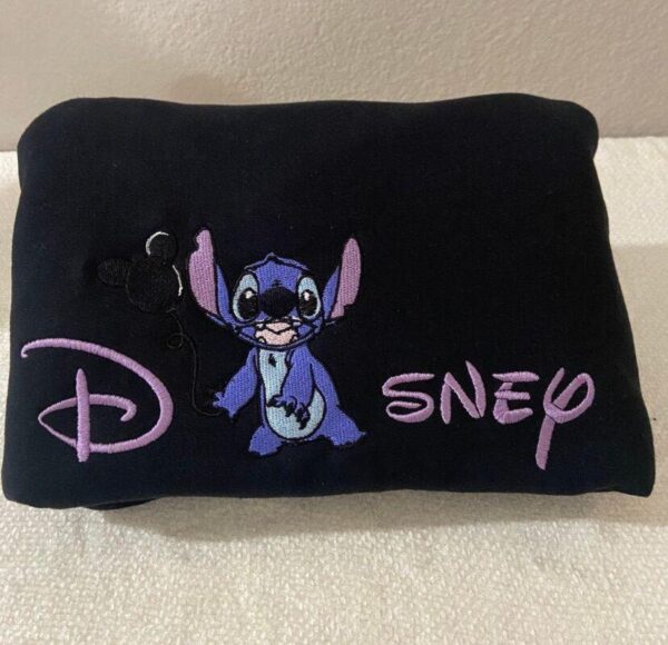 Disney Embroidered Sweatshirt Cute Stitch Gift For Fan