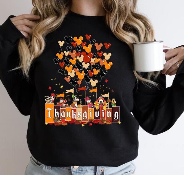 Mickey Mouse Thanksgiving Shirt And Friends