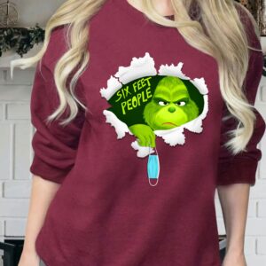 Funny Grinch Shirt Six Feet People Grinch Christmas