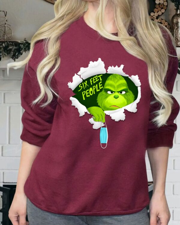 Funny Grinch Shirt Six Feet People Christmas