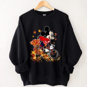 Mickey Mouse Thanksgiving Shirt Mickey Mouse With Autumn Maple Leaves Shirt