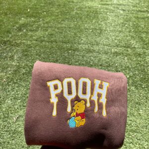 Winnie the Pooh Inspired Embroidered Sweatshirt Hoodie