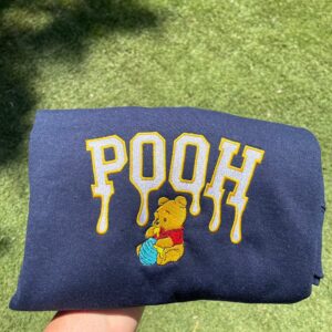 Winnie the Pooh Inspired Embroidered Sweatshirt Hoodie