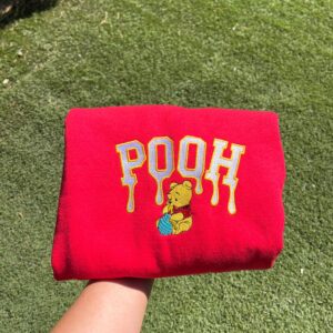 Winnie the Pooh Inspired Embroidered Sweatshirt Hoodie