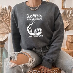 Disney Sweatshirt Hoodie Tee Zombie Human Organs For Liver Transplant