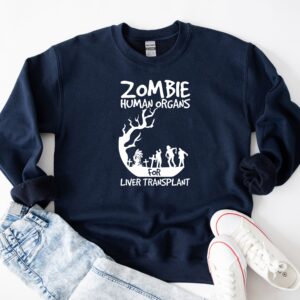 Disney Sweatshirt Hoodie Tee Zombie Human Organs For Liver Transplant