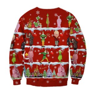 Ugly Grinch Christmas Sweater The Pattern Xmas Red 2024