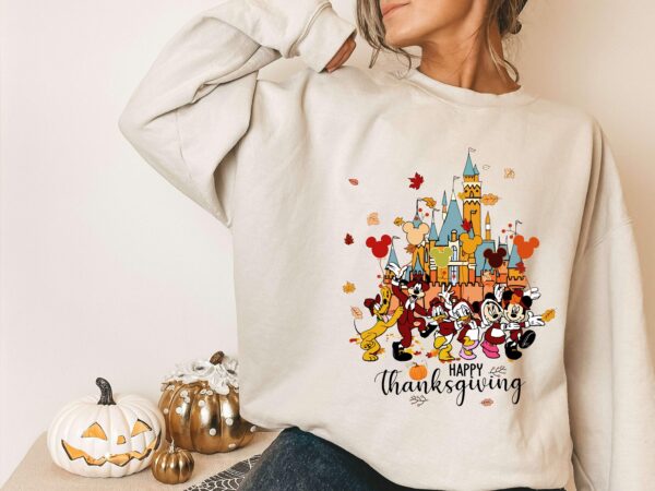 Disney Characters Happy Thanksgiving Sweatshirt