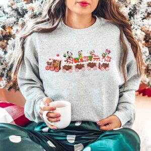 Disney Sweatshirt Christmas Train for Mickey and Friends