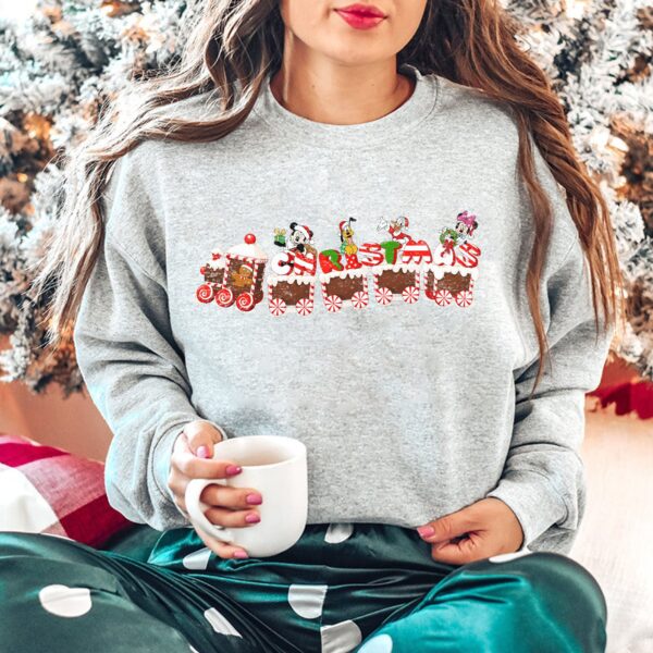 Disney Sweatshirt Christmas Train For Mickey And Friends