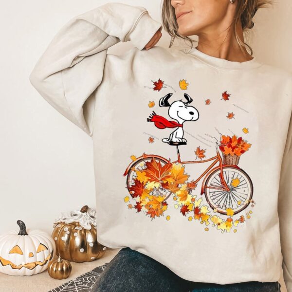 Autumn Maple Leaves Snoopy Dog Sweatshirt