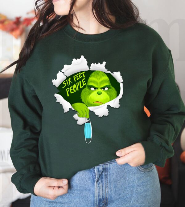 Funny Grinch Shirt Six Feet People Christmas