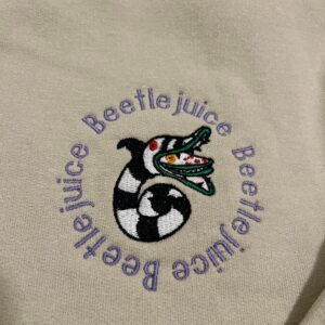 Horror Movie Halloween Beetlejuice Embroidered Sweatshirt