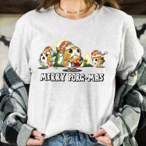 Cute Merry Porg-Mas Christmas Lights Sweatshirt