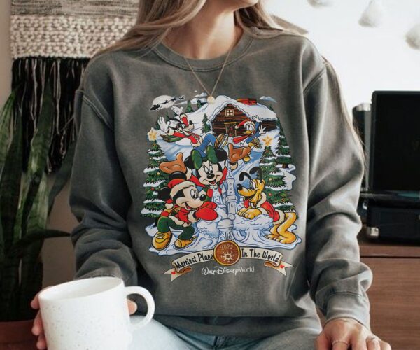 Vintage Christmas Mickey And Friends Sweatshirt