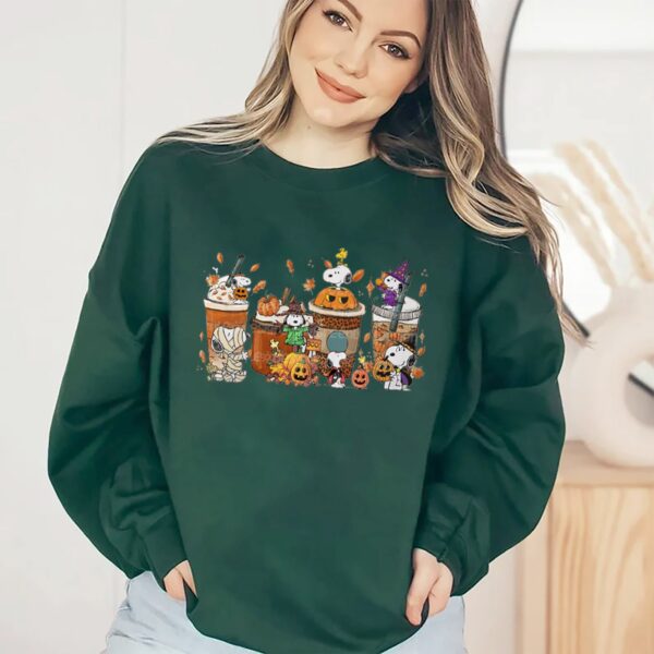 Fall Coffee Snoopy Halloween Thanksgiving Sweatshirt