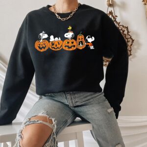 Taking Shape with Pumpkins Snoopy Halloween Thanksgiving Sweatshirt