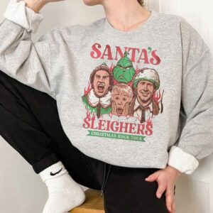 Santa’S Sleighers Christmas Rock Tour Sweatshirt