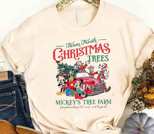 Disney Sweatshirt Mickey’s Tree Farm Gift For Christmas