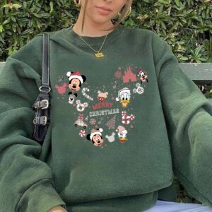 Disney Sweatshirt Merry Christmas 2024 Mickey & Friends